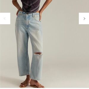 We The Free Deep Trance Dropped Boyfriend Barrel Jean Bleached Out Distressed 29